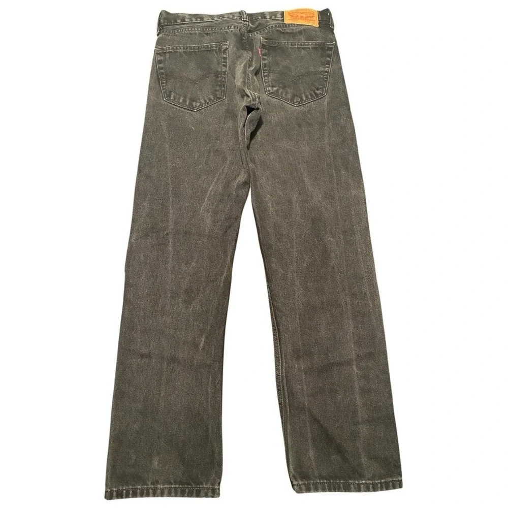 Levis 505 Regular Fit Black Faded Wash Denim Jeans Mens 33x32 00505-0260